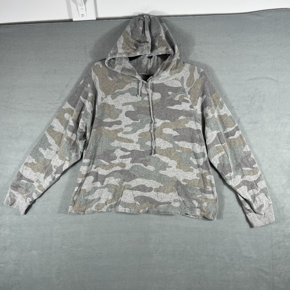 Torrid Women's Plus Size 2 (2XL) Gray Camouflage Pullover Hoodie Sweatshirt